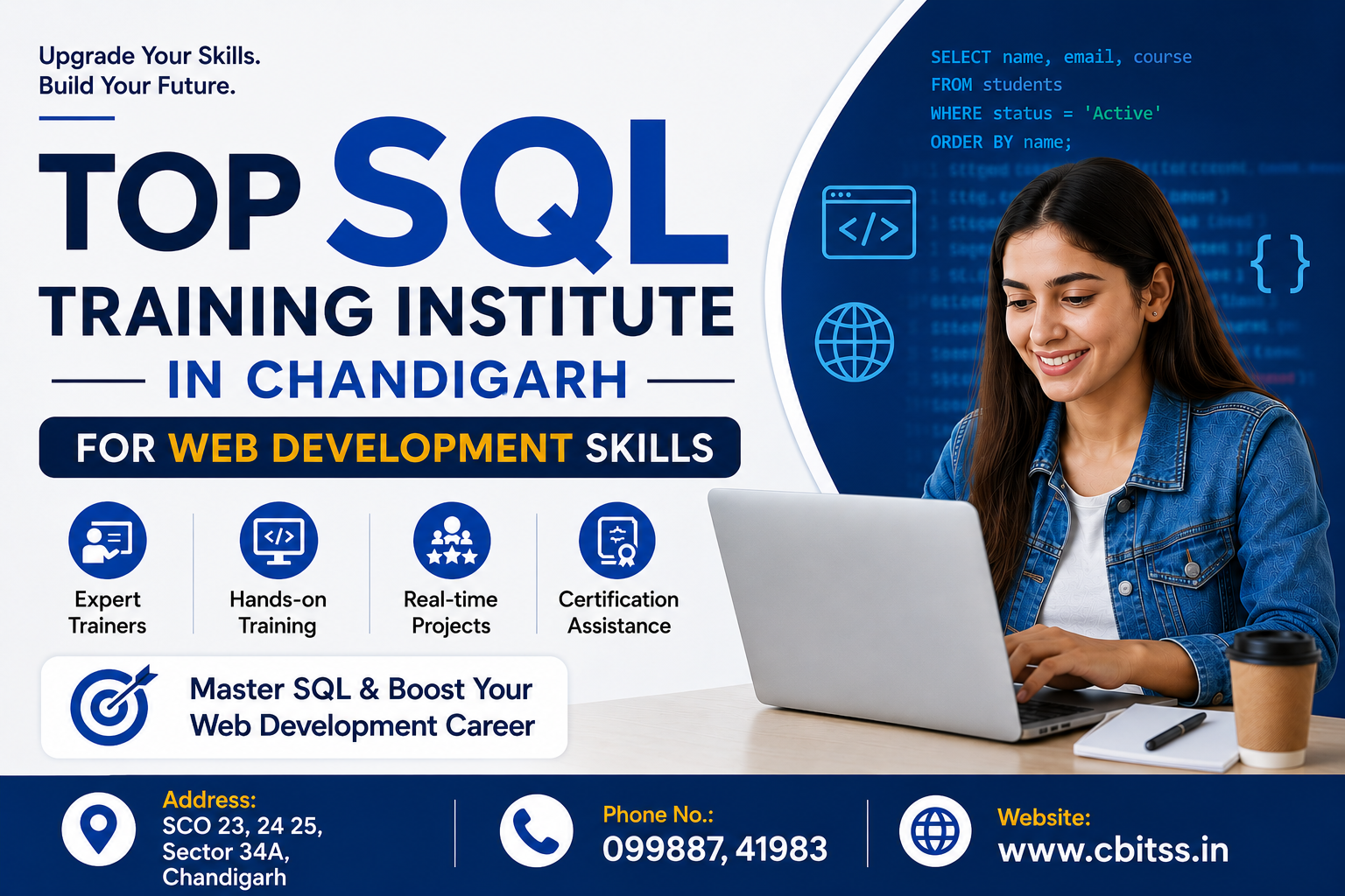 Top SQL Training Institute in Chandigarh for Web Development Skills