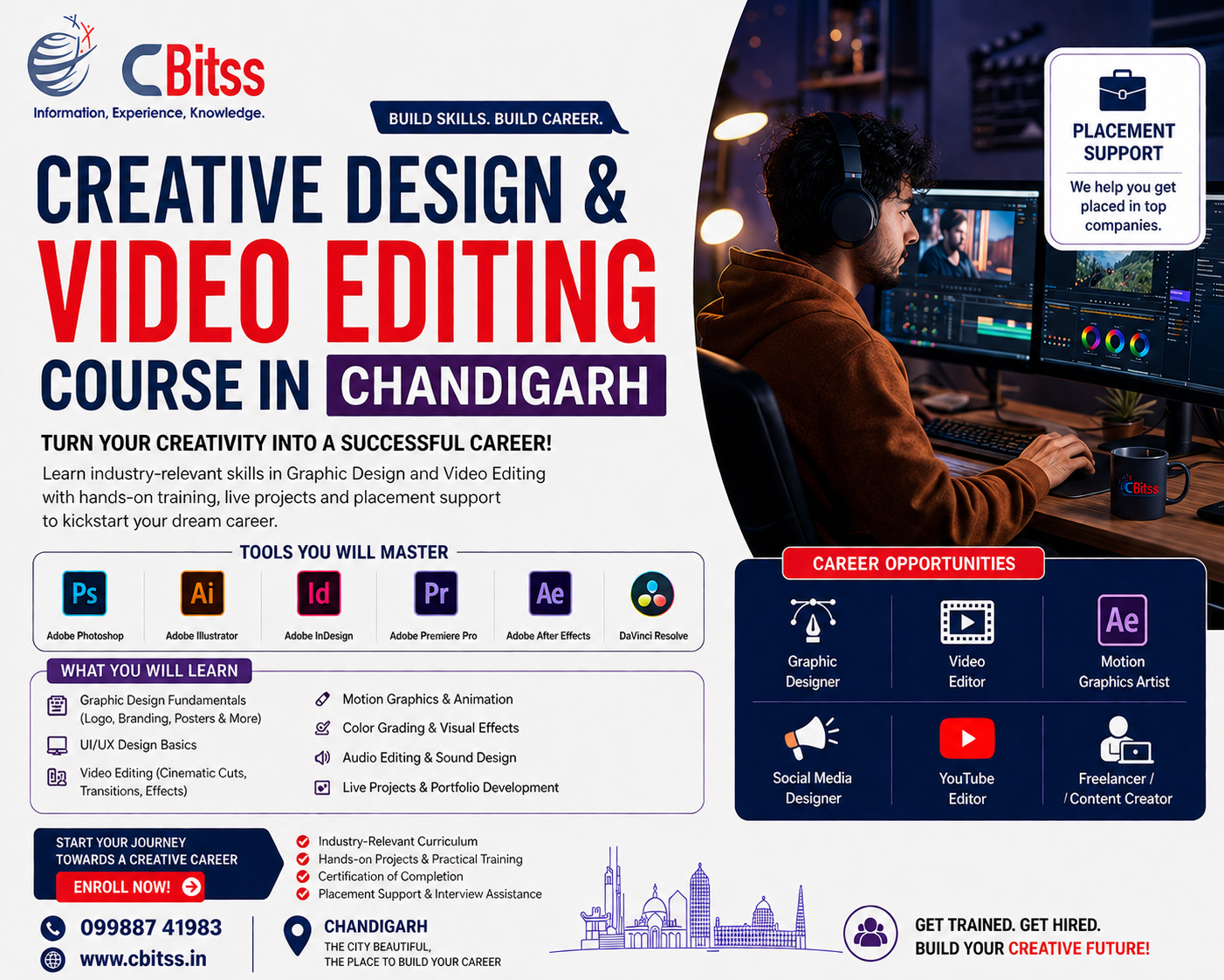 Creative Design & Video Editing Course in Chandigarh with Placement Support